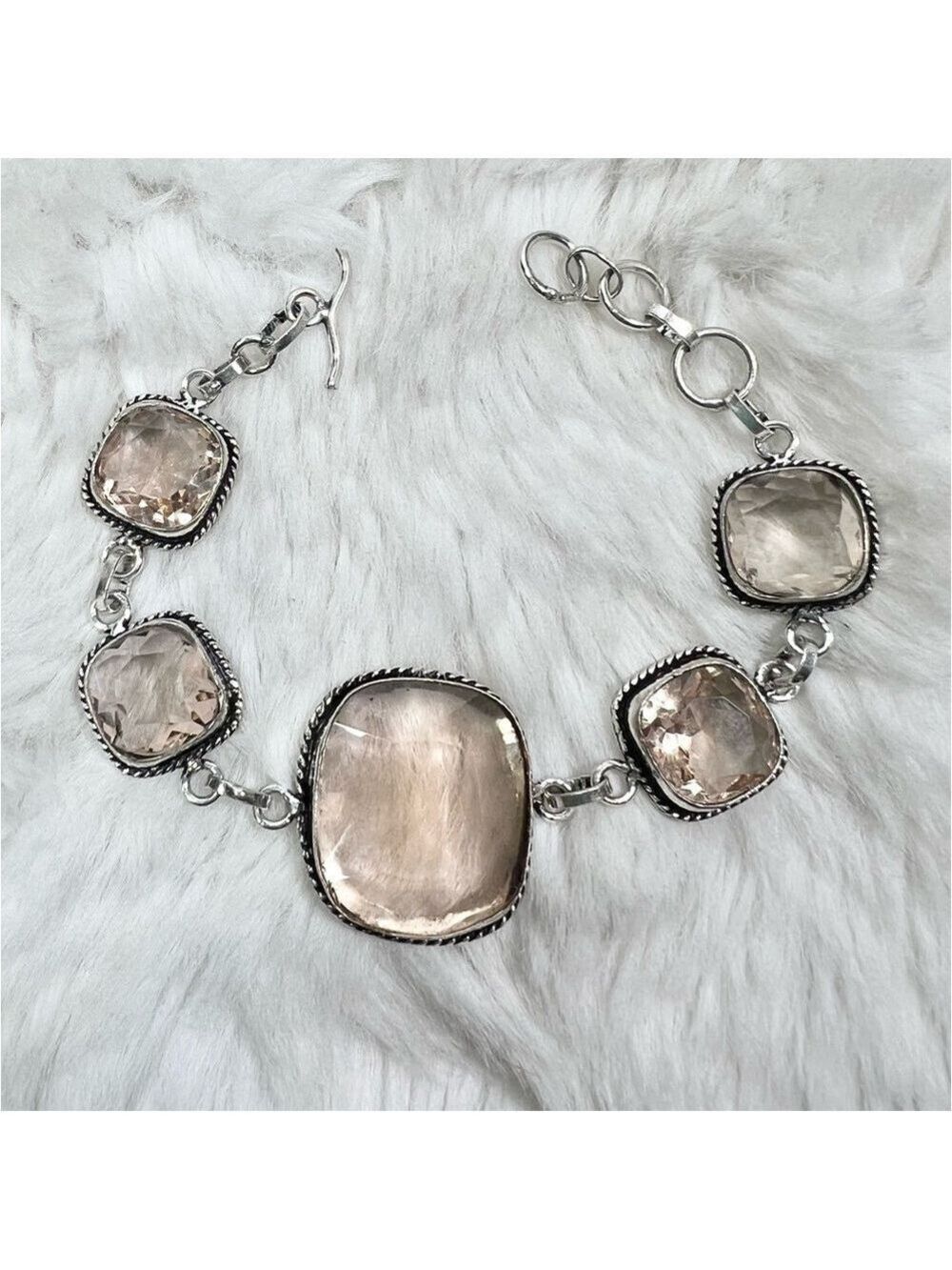 Morganite 925 Bracelet - Picture 4 of 7